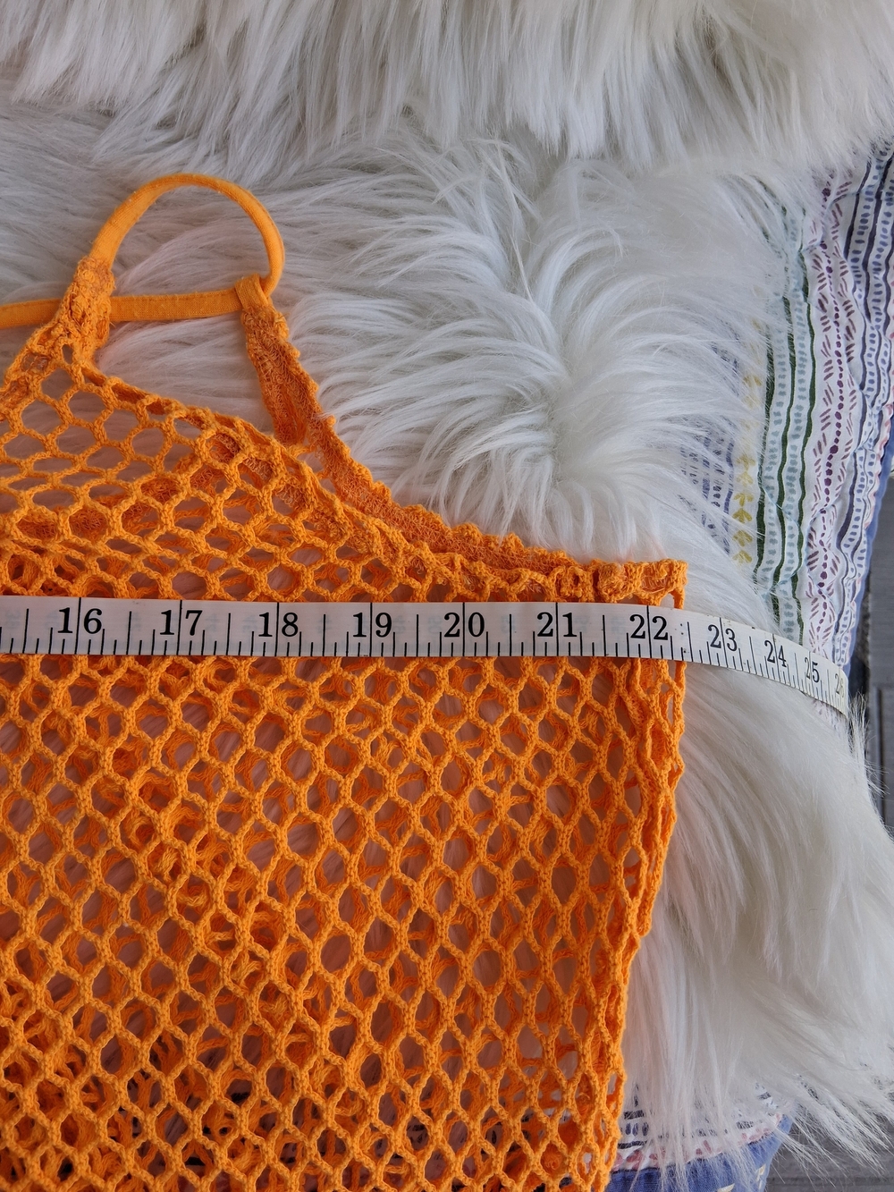 Wild Fable Neon Orange Fishnet Tank Top - Picture 8 of 11